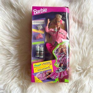 Barbie Paint N Dazzle vintage Blonde pink hair doll brand new 10039